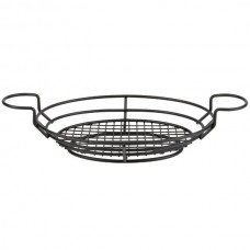 Black Oblong Wire Basket with Ramekin Holders