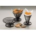 Flat Coil Wrought Iron Cone Basket Flat Coil Wrought Iron Cone Basket