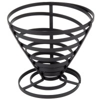 Flat Coil Wrought Iron Cone Basket
