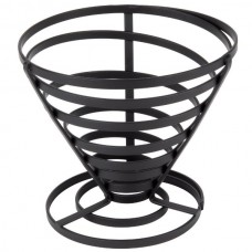 Flat Coil Wrought Iron Cone Basket