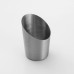 Satin Stainless Steel Angled French Fry Cup Satin Stainless Steel Angled French Fry Cup