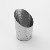 Hammered Stainless Steel French Fry Cup Hammered Stainless Steel French Fry Cup
