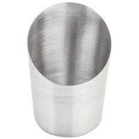 Satin Stainless Steel Angled French Fry Cup Satin Stainless Steel Angled French Fry Cup