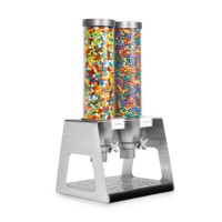 Two Container Table Top Dispenser With Acrylic Catch Tray Two Container Table Top Dispenser With Acrylic Catch Tray