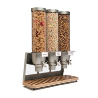 EZ-SERV® Three-Container Table Top Dispenser With Bamboo Tray EZ-SERV® Three-Container Table Top Dispenser With Bamboo Tray