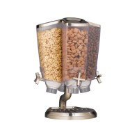 EZ-PRO™ Four-Container Carousel Table Top Dispenser With Stainless Steel Stand