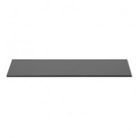 Narrow Rectangular Black Tempered Glass Surface