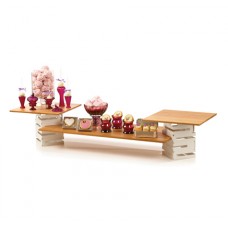 SKYCAP® Five Piece White & Bamboo Simple Riser Kit