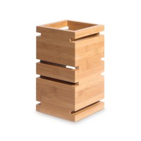12 Inch Natural Bamboo Square Multi Level Riser