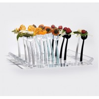 Clear Acrylic Trio Fork Tray – Holds 25