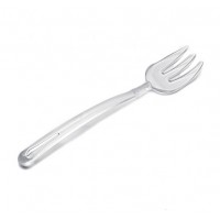 Clear Plastic Trio Mini Tasting Fork
